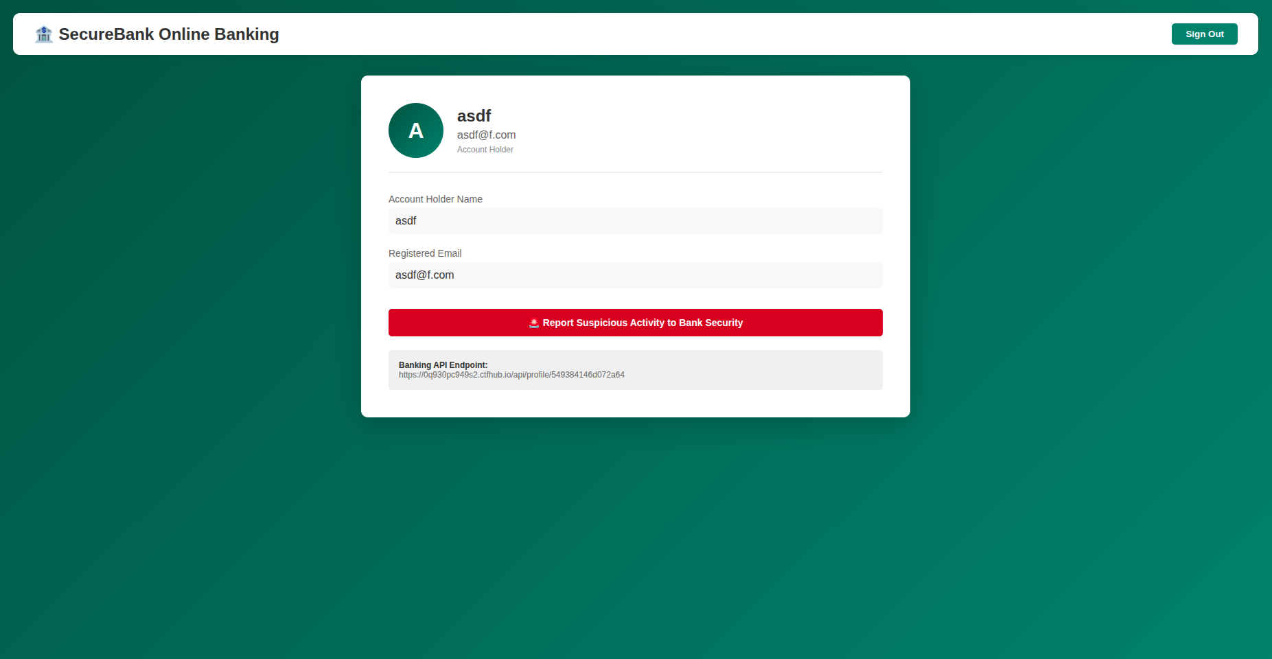 Main dashboard /blog/images/snyk_ctf_secure_bank/image-2.png
